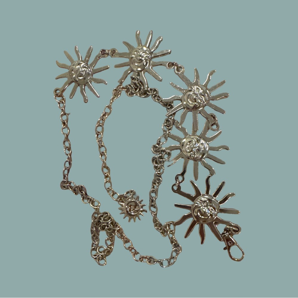 Silver Sun Charm belt